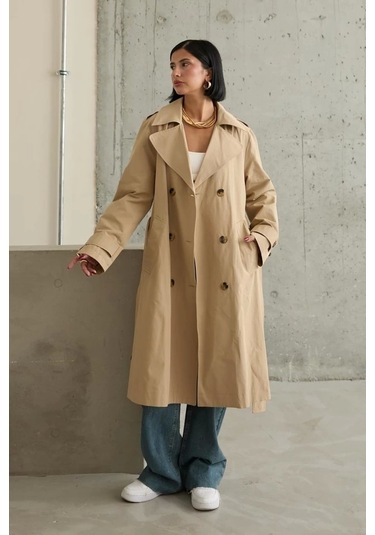 Camel Uzun Kemerli Trençkot CAMEL