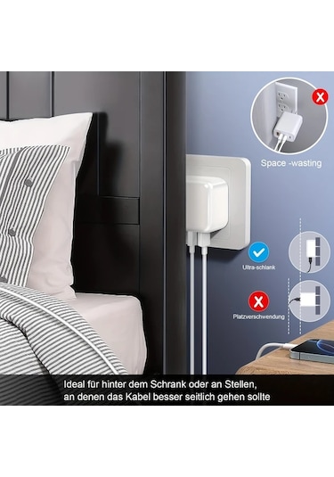 Honeybeeshop Sancomo 2025 Yeni Model 40w 4 Portlu Usb A C Hizli Sarj Adaptoru Hnt Pd3509 Siyah İphone Uyumlu İpad Airpods Icin Ab Fisi Siyah