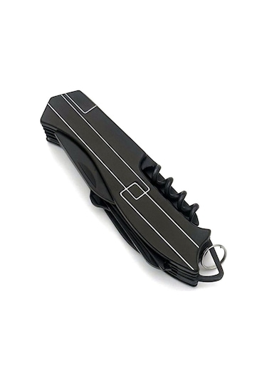 Valkyrie 11 Fonksiyonlu Kamp Cep Çakısı Multitool Siyah