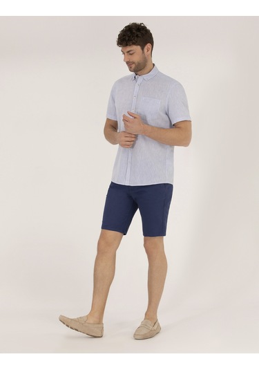 Pierre Cardin Erkek İndigo Şort / Bermuda 50264863-vr028 İndigo