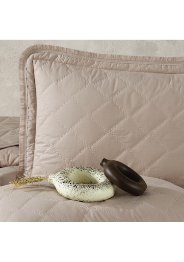 Clasy Çift Kişilik Yatak Örtüsü Tafana Bej