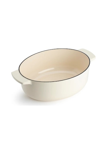 Kitchenaid Cc006062 Oval Döküm Demir Tencere 30 Cm / 5,6 L Almond
