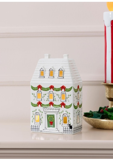 The Mia Dekoratif Led Işıklı Yılbaşı Evi 12x7x19 Cm 1 Adet