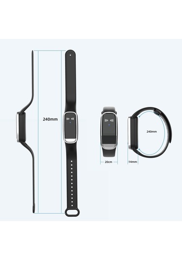 Homyl Ultrasonik Kovucu Bileklik Yürüyüş Için Akıllı Siyah