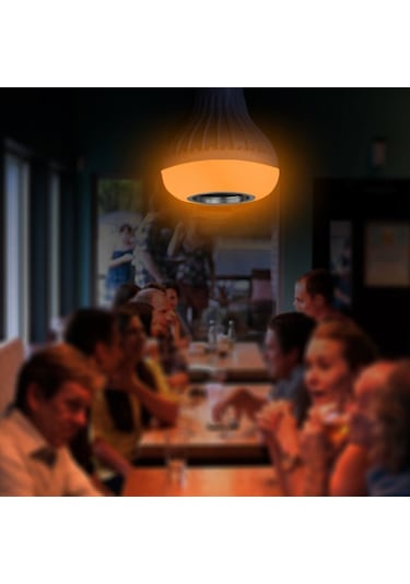 Forland Bluetooth Hoparlör Akıllı Led Ampul 12 Renkli Kumandalı