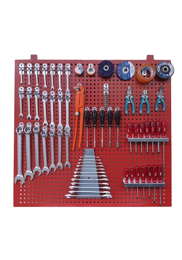 100 Cm Metal Askı Panosu Ve Kanca + Tornavidalık +anahtarlık Seti