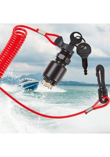 A6630 Brp Johnson Evinrude İçin Kordonlu Yan Kontrol Kontak Anahtarı Anahtarı 5005801