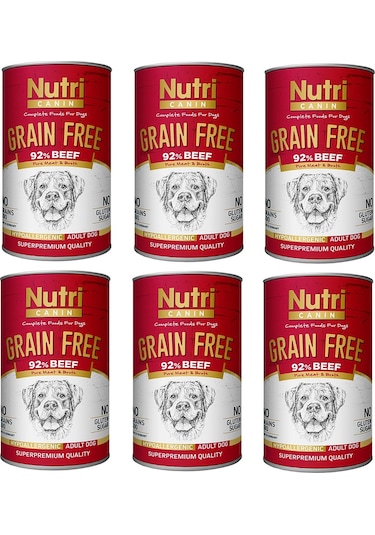 Nutri Canin Tahılsız Biftekli Köpek Konserve 6 x 400 G