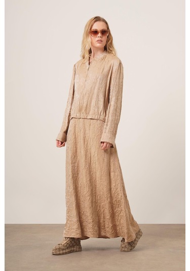 Ftz Women Kadın Kraş Etekli Takım Vizon 31171 Vizon