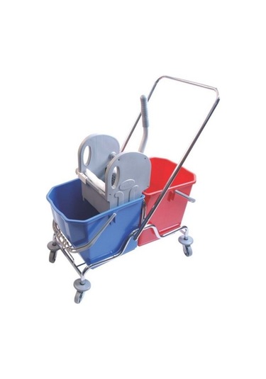 Karex Metal Taşıyıcılı Plastik Presli Temizlik Arabası