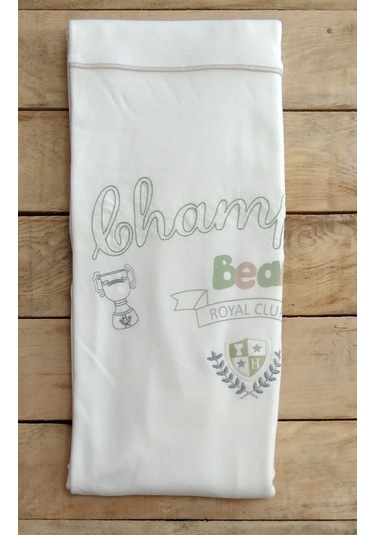 Kidaxi Baskılı Bebek Battaniyesi 85X90 Ekru - Yeşil