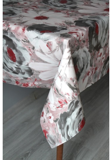 Elyaf Silinebilir Pvc Muşamba Masa Örtüsü Pasteliripapatya Pudra