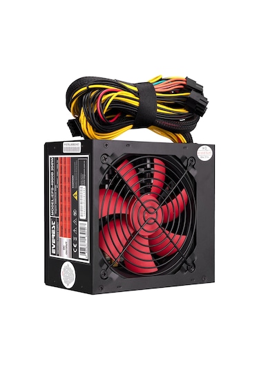 Everest EPS-4900B Peak 350W 3*Sata 6+4 PIN 12CM Fanlı Güç Kaynağı