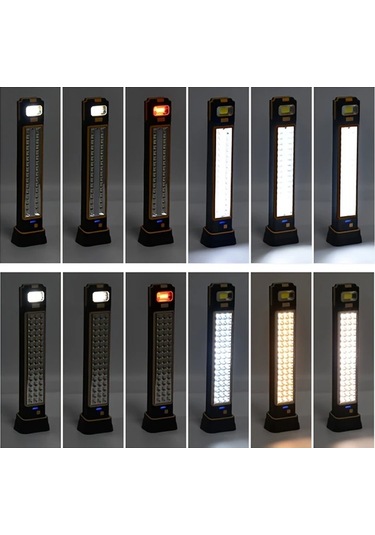 Xuweiwei 1 Haki Ecopower Taşınabilir Güneş Enerjili 6 Modlu Led Projektör 1200mah Pil Kamp Çadır Işığı