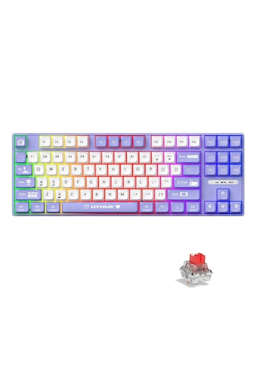 Ak870mc Kablolu- Hot Swap Mekanik Oyuncu Klavyesi - Red Switch