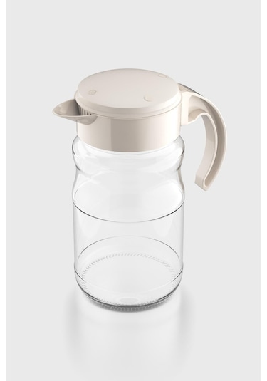 Renga Spiro 1700 Ml Bej Kapaklı Cam Sürahi 111031