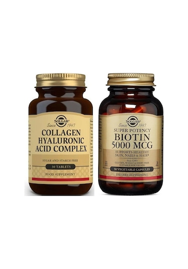 Solgar Hyaluronic Acid Collagen Complex 30 Tablet Solgar Biotin 5