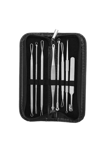 8 Adet/takım Paslanmaz Çelik Sivilce İğne Yüz Cilt Bakımı Siyah Nokta Sivilce Sökücü Komedon Akne Çıkarıcı Leke Tedavileri