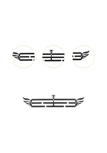 Suntek Madalyalar Dergi Hanger Demir Ödülü Şerit Stil D