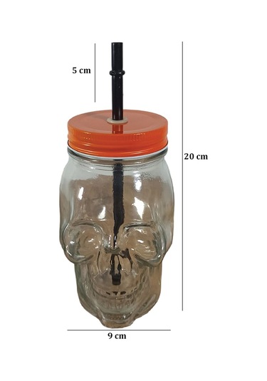 San Miguel Kuru Kafa Pipetli Kavanoz Bardak 450 ml Şeffaf