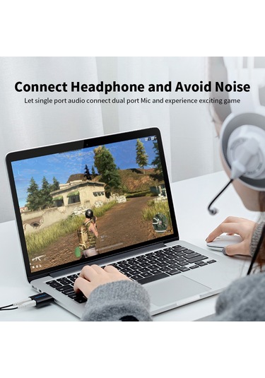 Padalink Ventıon Usb Dışarıdaki Ses Kartı, Usb'den 3.5mm Kulaklık/mikrofon Dönüştürücü, Dizüstü/masaüstü Bilgisayarı İçin, Alüminyum Kasa, Plug & Play, Gümüş