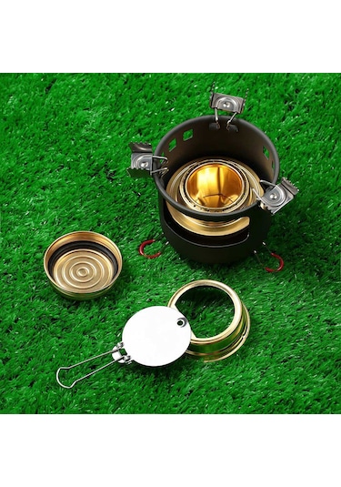 Geeksen Kamp Açık Hava Spirit Alkol Brülörü Kamp Ocağı Alkol Ocağı Braket Destek Seti Kamp Sobası Çok Renkli