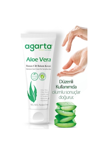 Agarta Doğal Aloe Vera Nemlendirici Cilt Kremi 75  ML