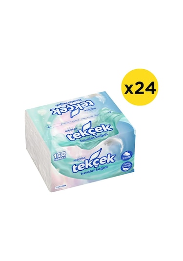 Rulopak Tekçek Tuvalet Kağıdı Üç Katlı 150 Yaprak X 24 Adet 300503