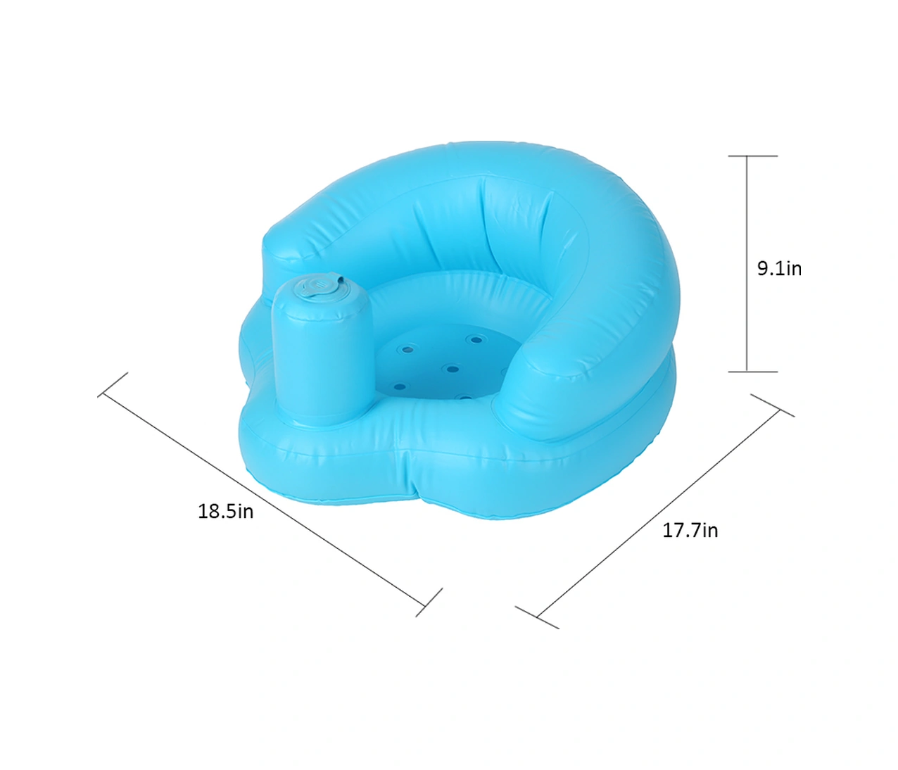 Padalink Çocuk Pvc Havlu Sandalyesi: Ergonomik Oturma Eğitimi, Mutfak/plaj/banyo Uygun, 5 Ay-2 Yaş, Mavi, Hızlı Şişir, Taşınabilir