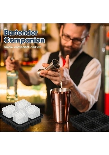 Didadodo Tepsi Silikon Küp Kapaklı Çikolata Buz Kalıbı Siyah Fonksiyonel Çok Amaçlı Siyah