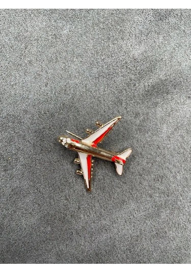 Remove Metal Broş Uçak Havacılık 158261442 Kırmızı