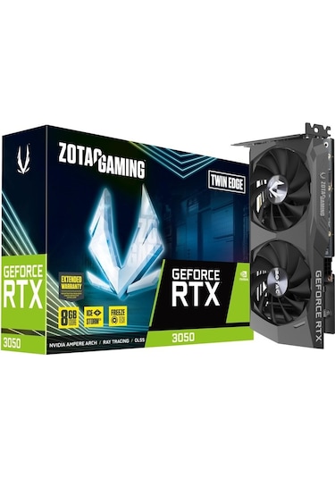 Zotac NVIDIA GeForce RTX 3050 Twin Edge ZT-A30500E-10M 8 GB GDDR6 128 Bit Ekran Kartı