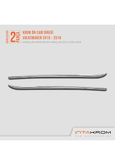 intakrom Volkswagen Passat B8 Krom Ön Cam Direği 2 Parça 2015 - 2019