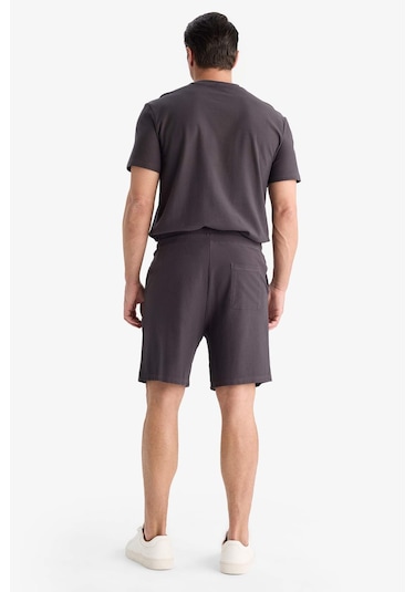 DeFacto %100 Pamuk Relax Fit Twill Dokulu Cepli Şort E2590AX25SMAR223