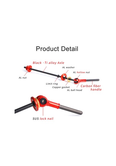 Ximistore9 Mtb Ve Yol Bisikletleri İçin Titanlı Karbon Fiber Hızlı Çıkartma Kolu - Siyah Ra119