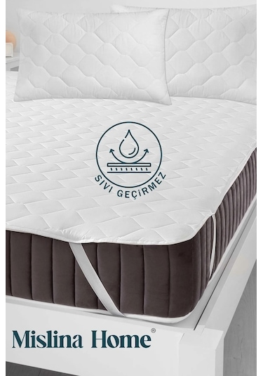 Kapitone Microfiber Köşe Lastikli Ped Sıvı Geçirmez Tek - Çift Kişilik Yatak Koruyucu Alezi