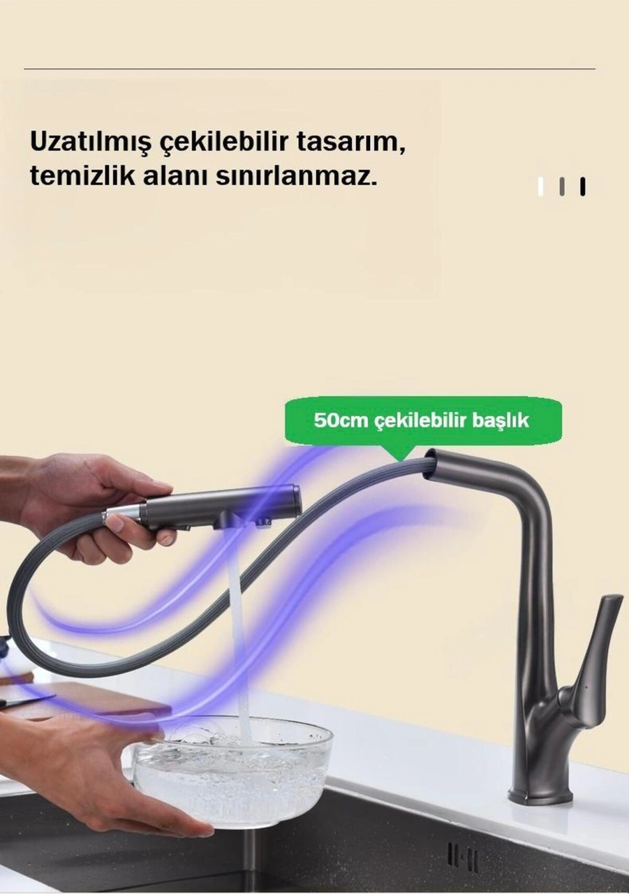 Fleko Miranda Siyah Arıtmalı Eviye Bataryası Siyah