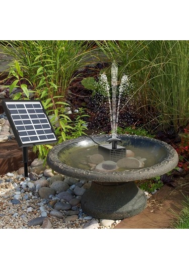 Xuweiwei 1.5w Toprak Fişli Güneş Su Pompası 1 Set Güneş Enerjili Su Pompası Kiti Mini Havuz Bahçe Çeşmesi