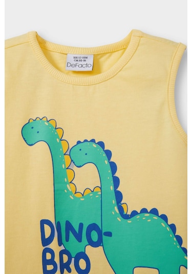 Defacto Erkek Bebek Bisiklet Yaka Dinazor Baskılı Atlet E1253a525hsyl295 Sarı Defacto Erkek Bebek Bisiklet Yaka Dinazor Baskılı Atlet E1253a525hsyl295 Sarı