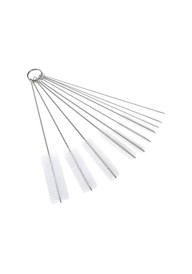 Flybuy Temizleme Fırçası 10 Parça Naylon Şerit Paslanmaz Çelik Ev Kullanımı