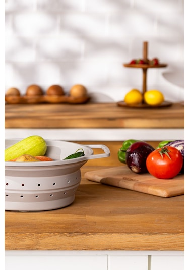 Emsan Soft Katlanabilir Büyük Süzgeç Gri