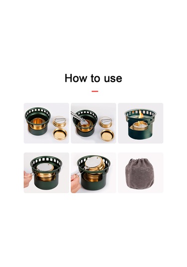 Teltree Alüminyum Portatif Alkol Fırını - Dış Mekan Piknik Çay Pişirme Aleti, Hava Dayanıklı, Ev Ve Doğa İçin Siyah Siyah