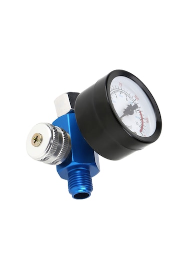 Ximistore9 Pnömatik Boya Spreyi G1/4" Telli Basınç Regülatörü - 0-10bar 0-150psı Gerçek Zamanlı Basınç Kontrolü Aracı