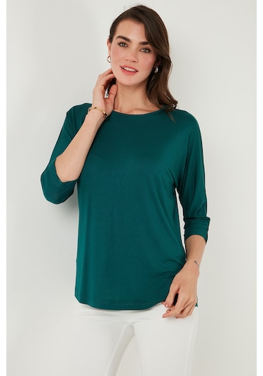 Lela Bisiklet Yaka Truvakar Kol Bayan Bluz 5861416Y Nefti