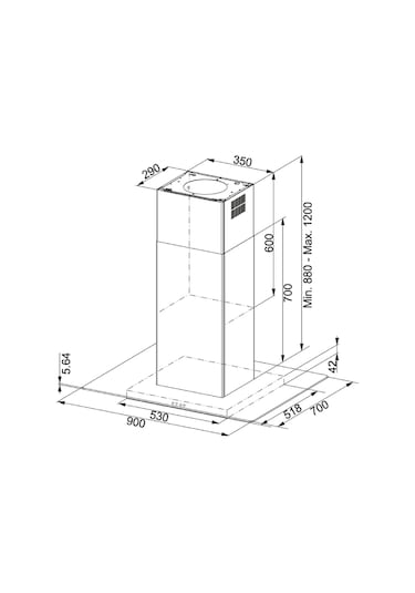 Franke 3250518790 Davlumbaz Glass Lınear Isola Fgl 915 I Bk / Xs