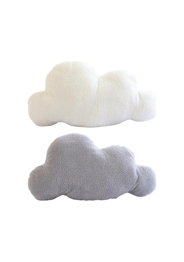 Gri Atmak Yastık Sevimli Rahat Dokunmatik Pp Pamuk Dolması Oturma Odası Kanepe Bulut Şekli Yastık Yastık Günlük Kullanım L