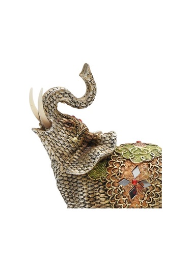 Trendooze Fil Heykelciği, Reçine Hayvan Dekor, 18x22cm, Uniq Tasarım 18cmx22cm