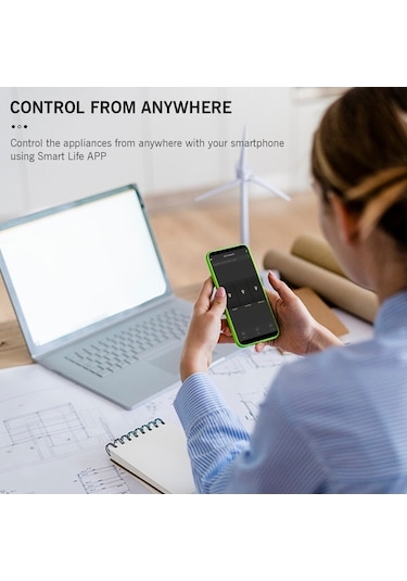 Pazly Wi-fi Priz - Dokunmatik, Google Asistan, 2'li Grup, Uzaktan Kontrol, Akıllı Anahtarlı Priz Diğer