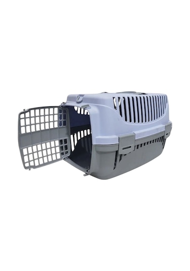 Pribor Hz-105 Kedi Köpek Evcil Hayvan Taşıma Çantası Box Büyük Boy Çok Fonksiyonlu Lila Gri