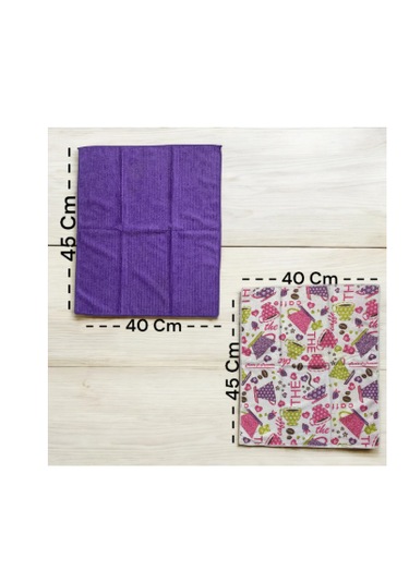 Desenli Mikrofiber Sık Pratik Özel Tasarım Mutfak Bezi Seti 45x40 - 3'lü Diğer